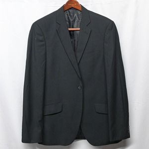 English Laundry 42L Black Stripe 2 Button Blazer Sport‎ Coat Suit Jacket